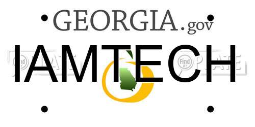 IAMTECH Georgia License Plate