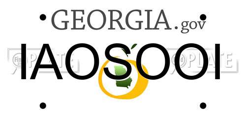 IAOSOOI Georgia License Plate