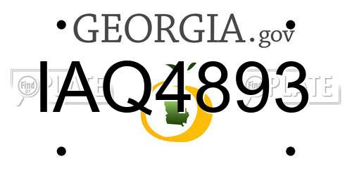 IAQ4893 Georgia License Plate