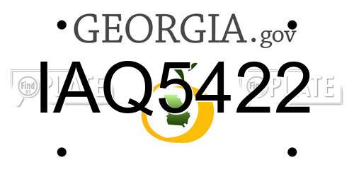 IAQ5422 Georgia License Plate