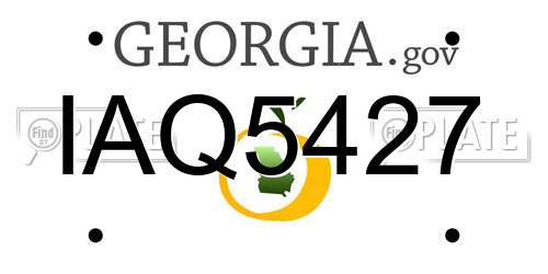 IAQ5427 Georgia License Plate