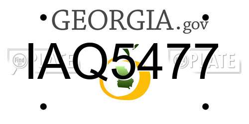IAQ5477 Georgia License Plate