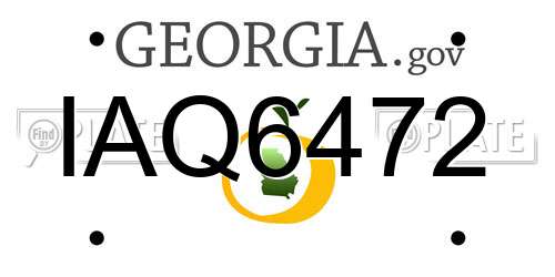 IAQ6472 Georgia License Plate
