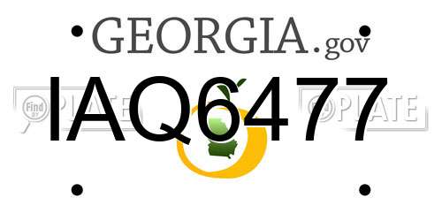 IAQ6477 Georgia License Plate
