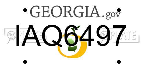 IAQ6497 Georgia License Plate