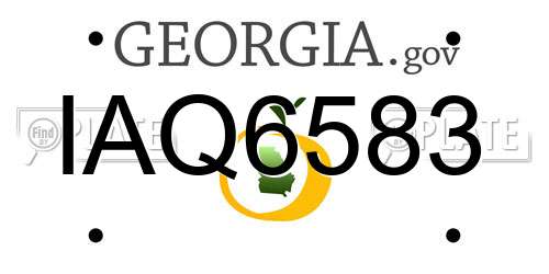 IAQ6583 Georgia License Plate