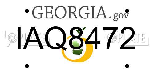 IAQ8472 Georgia License Plate