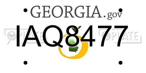 IAQ8477 Georgia License Plate