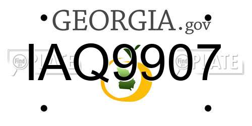 IAQ9907 Georgia License Plate