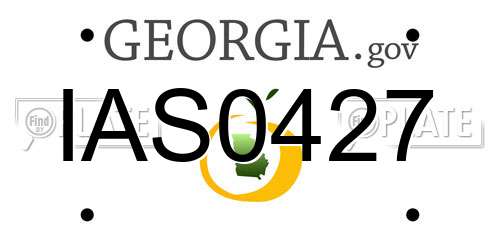 IAS0427 Georgia License Plate