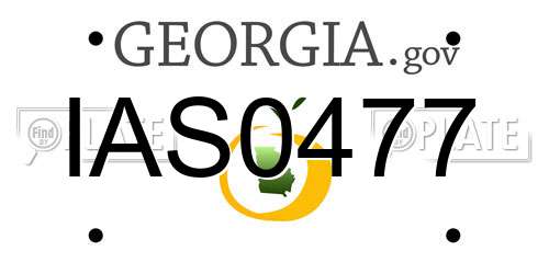 IAS0477 Georgia License Plate