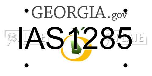 IAS1285 Georgia License Plate