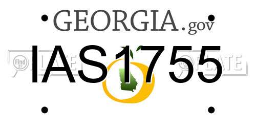 IAS1755 Georgia License Plate