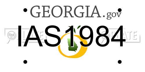 IAS1984 Georgia License Plate
