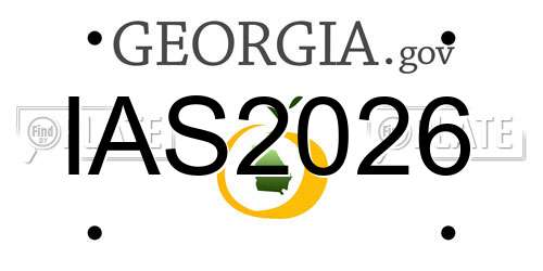 IAS2026 Georgia License Plate