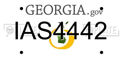 IAS4442 Georgia License Plate