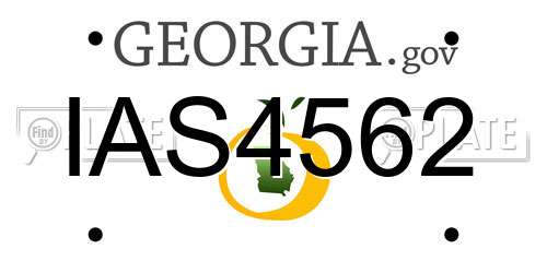 IAS4562 Georgia License Plate