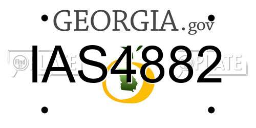 IAS4882 Georgia License Plate