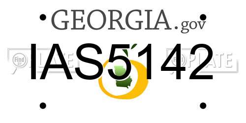 IAS5142 Georgia License Plate