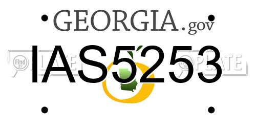 IAS5253 Georgia License Plate