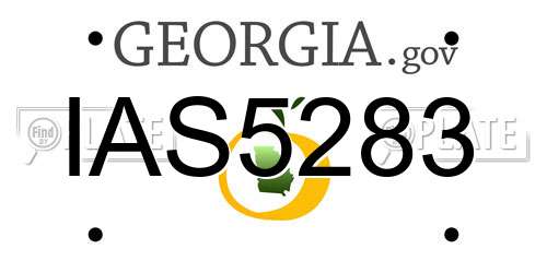 IAS5283 Georgia License Plate