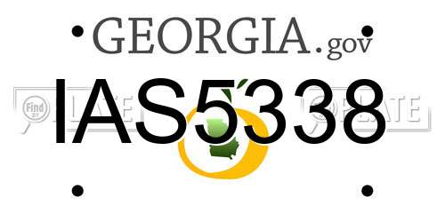 IAS5338 Georgia License Plate