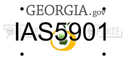 IAS5901 Georgia License Plate