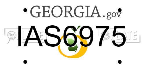 IAS6975 Georgia License Plate
