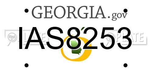 IAS8253 Georgia License Plate