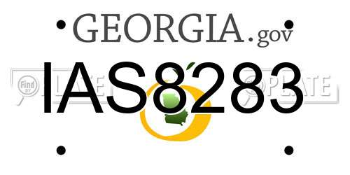 IAS8283 Georgia License Plate