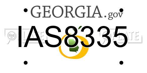 IAS8335 Georgia License Plate