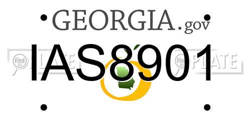 IAS8901 Georgia License Plate