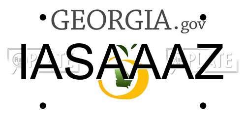 IASAAAZ Georgia License Plate