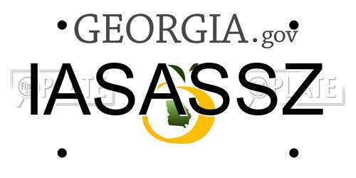 IASASSZ Georgia License Plate
