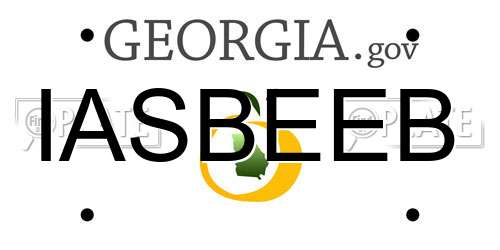 IASBEEB Georgia License Plate