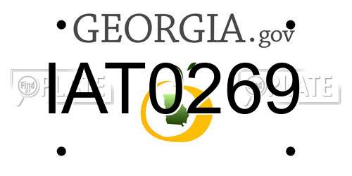IAT0269 Georgia License Plate