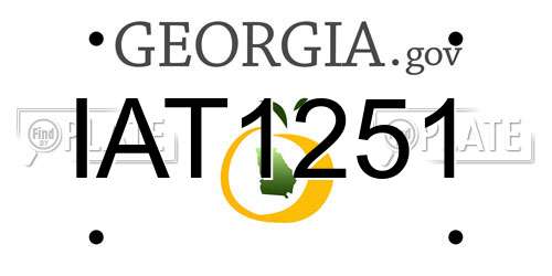 IAT1251 Georgia License Plate