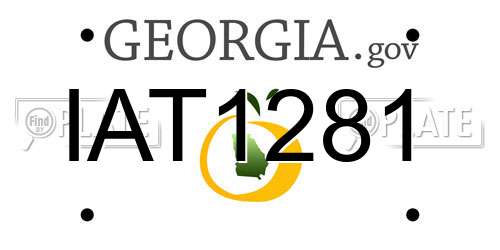 IAT1281 Georgia License Plate