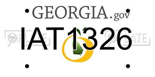 IAT1326 Georgia License Plate