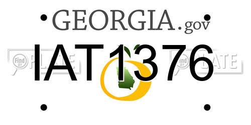 IAT1376 Georgia License Plate
