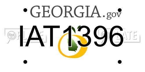 IAT1396 Georgia License Plate
