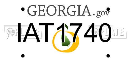 IAT1740 Georgia License Plate