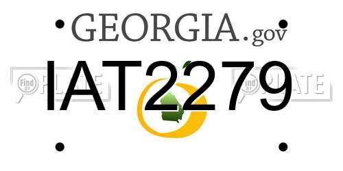 IAT2279 Georgia License Plate