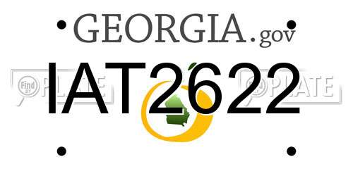 IAT2622 Georgia License Plate