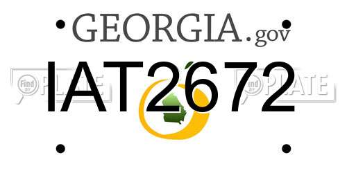 IAT2672 Georgia License Plate