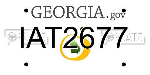 IAT2677 Georgia License Plate