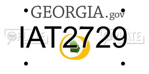 IAT2729 Georgia License Plate