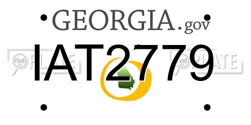 IAT2779 Georgia License Plate