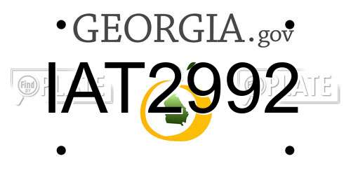 IAT2992 Georgia License Plate