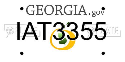 IAT3355 Georgia License Plate